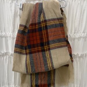 Merona Plaid Scarf in Cream, Red, and Blue